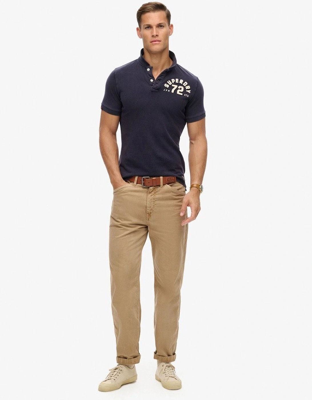 Men's Superdry Men's Vintage Athletic Polo Eclipse Navy - Size: Regular/40