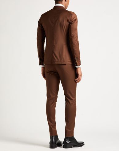 Man Suit Brown Size 36 Polyester, Viscose, Elastane