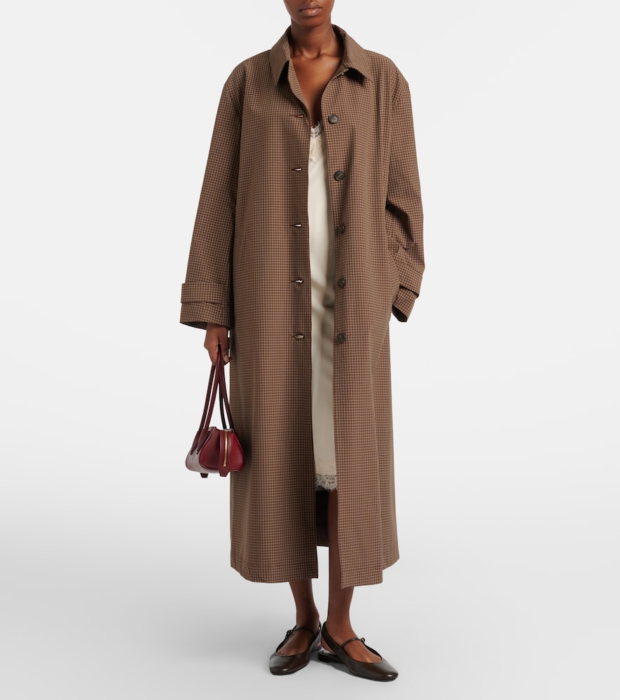 Róhe Checked belted coat