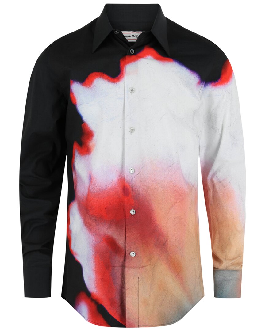 Solarized Floral Print Button Up Shirt