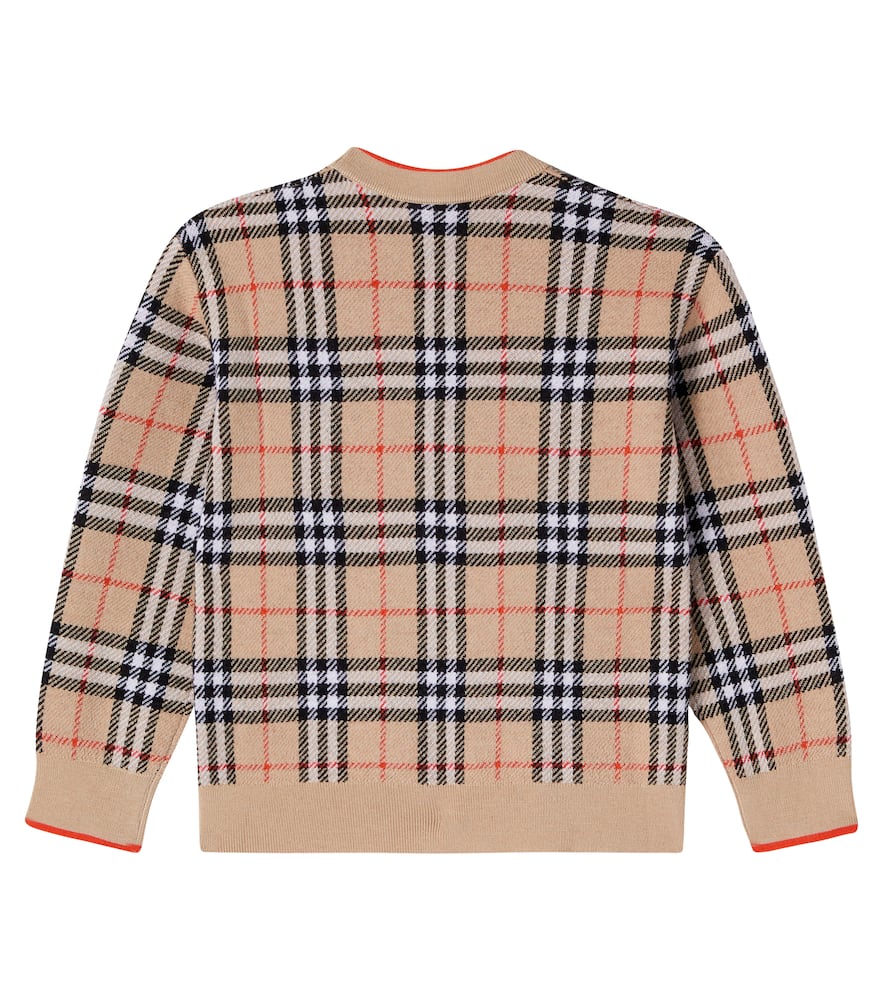 Burberry Check wool cardigan