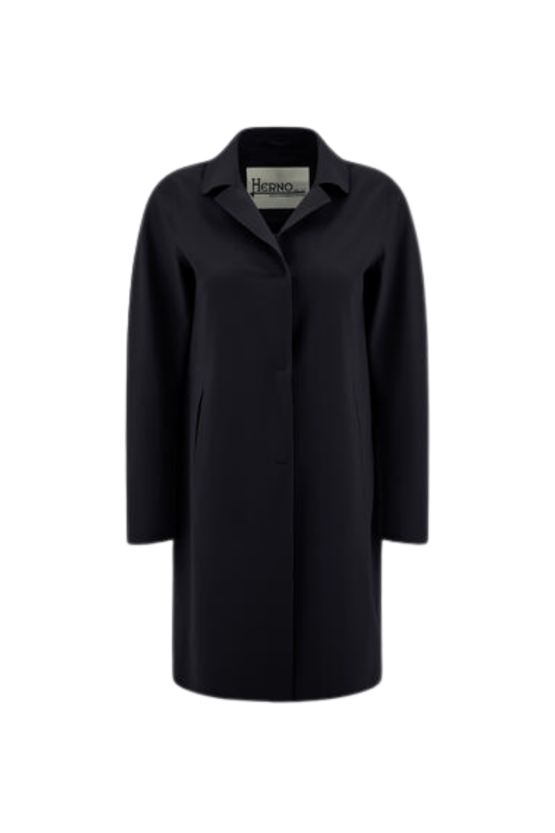 Nylon Blend Coat — Black