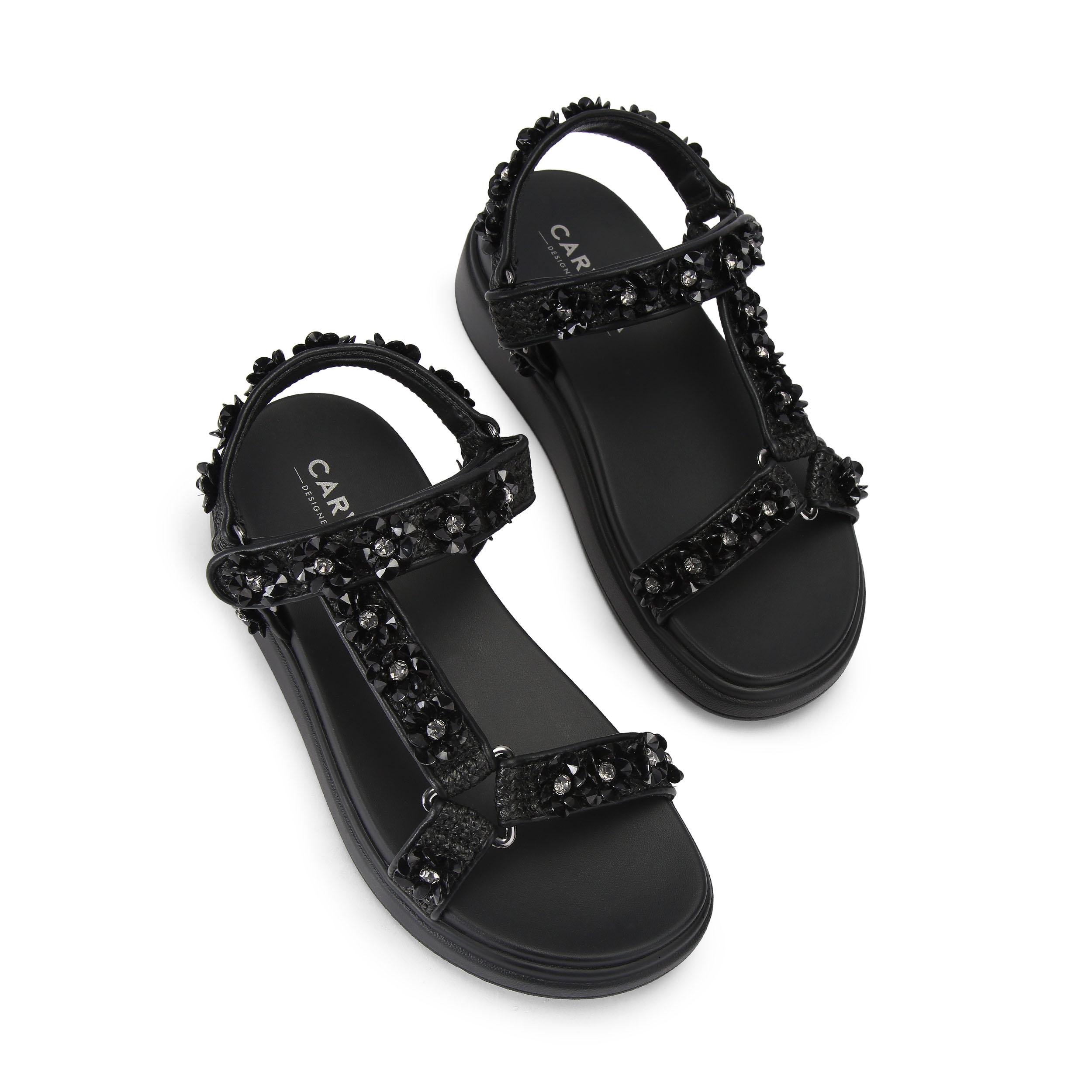Carvela Womens Novara Flatform Sandal Sandals - Black
