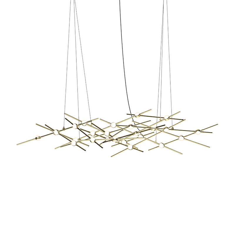Satin Brass LED Lantern from the Constellation Collection
