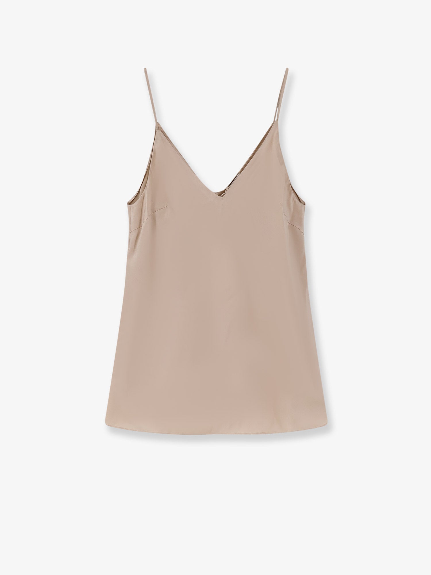 Stretch Silk Tank Top — Beige