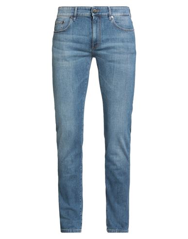 Man Jeans Blue Size 30 Cotton, Elastomultiester, Elastane