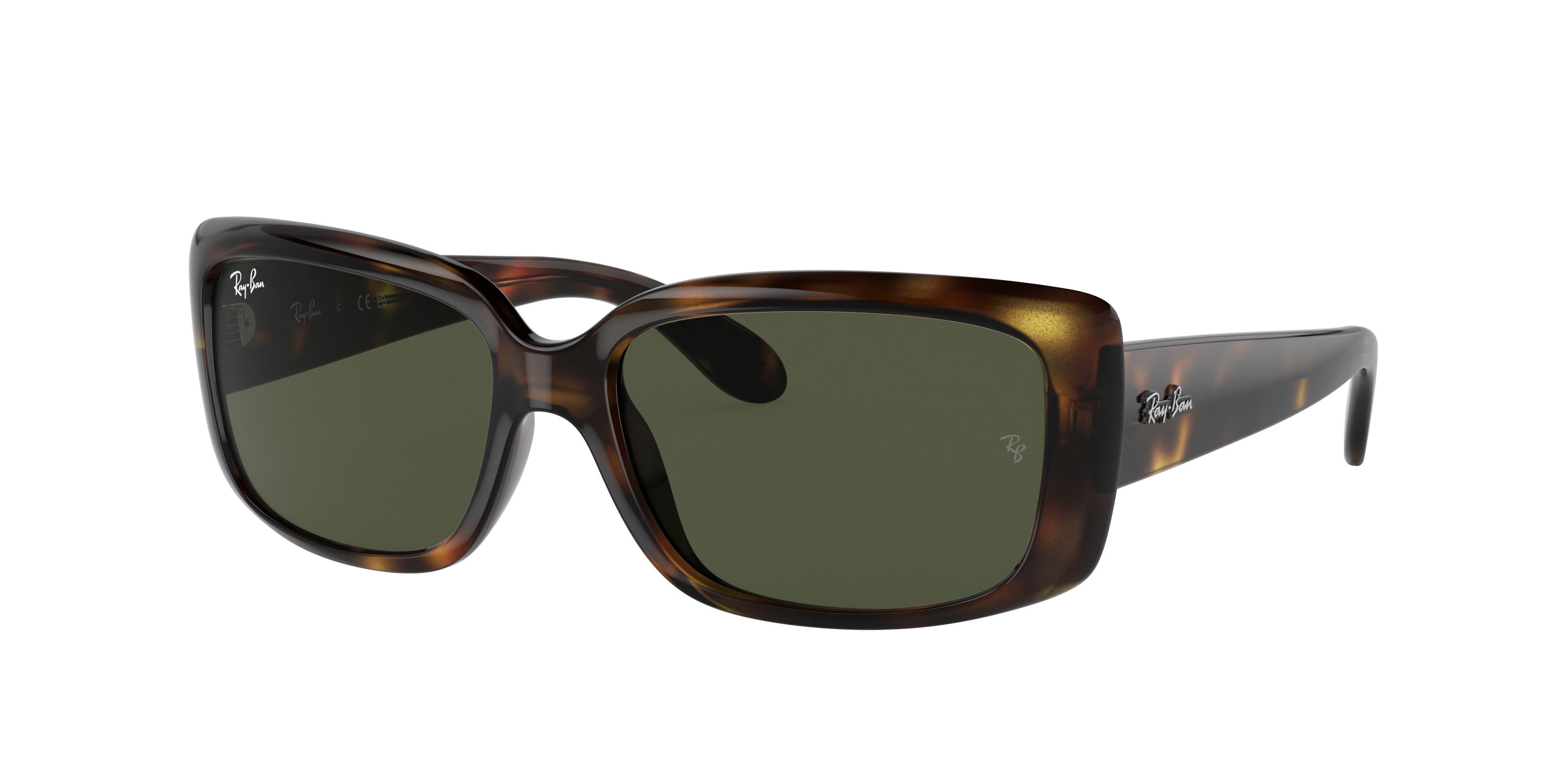 Ray-Ban Woman Sunglass RB4389 - Frame color: Havana, Lens color: Green