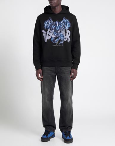 Man Sweatshirt Black Size XL Cotton