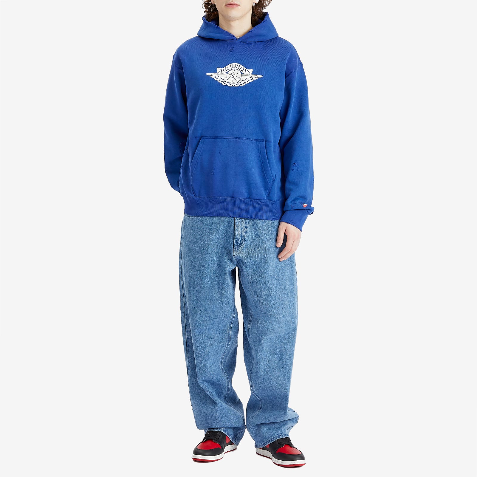 Air Jordan Men's Rair Air Pullover Fleece Hoodie in Deep Royal