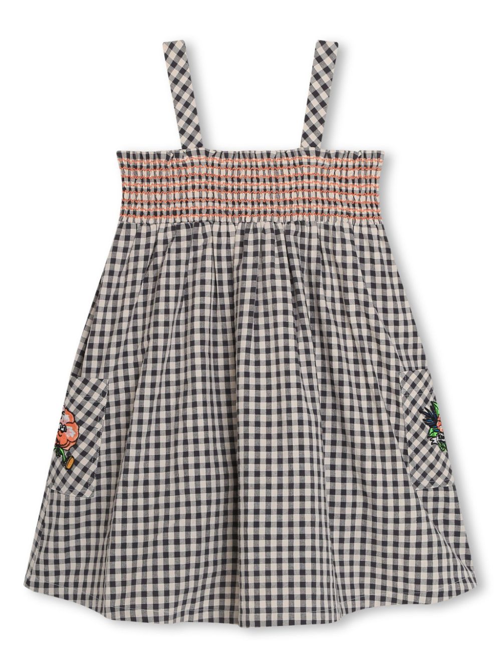 Checked sleeveless dress - Grey