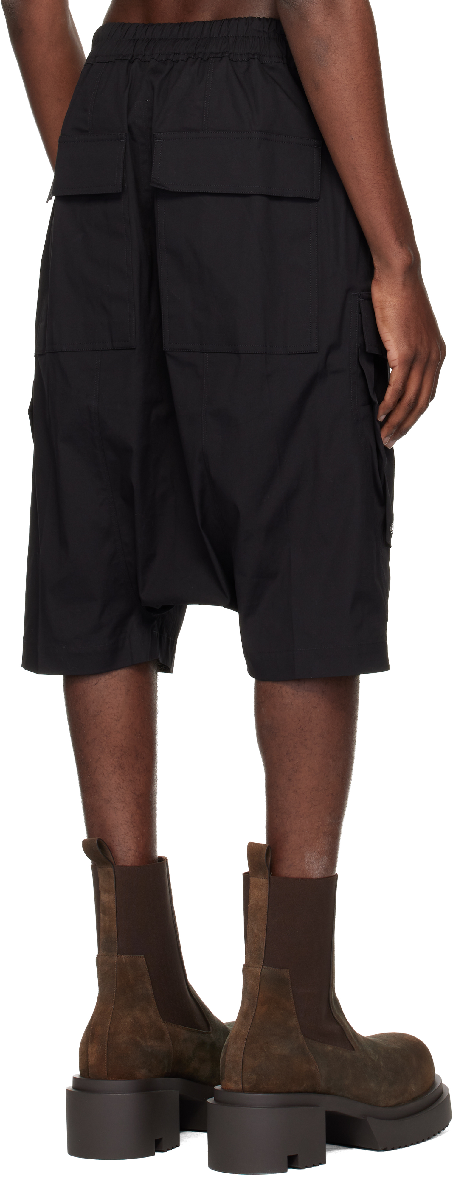 Black Temple Cargo Pod Shorts