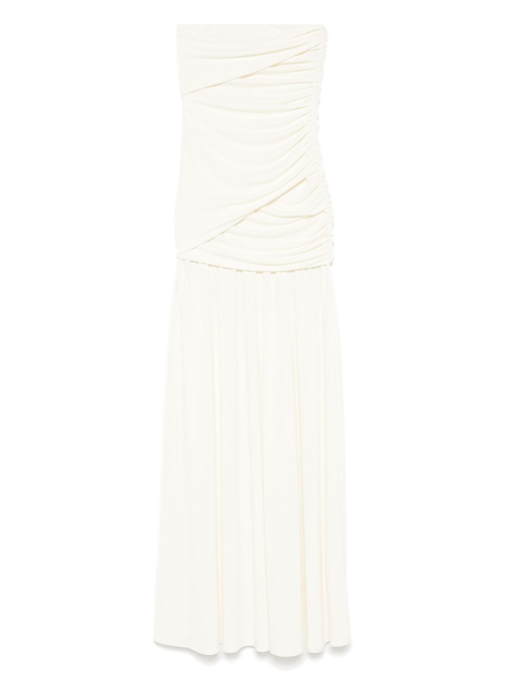Draped maxi dress - White