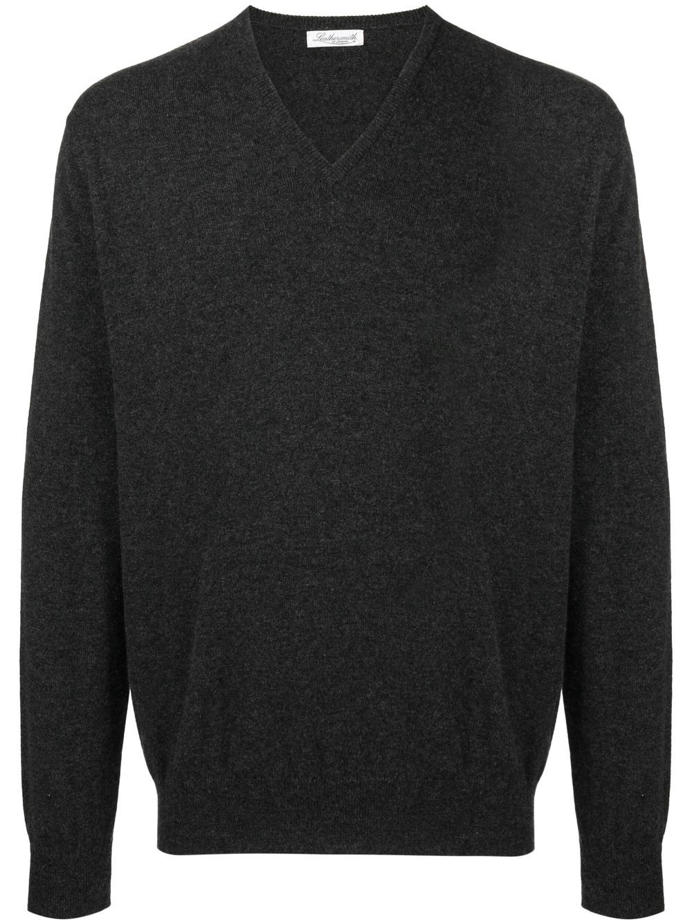 V-neck knit jumper - Grey