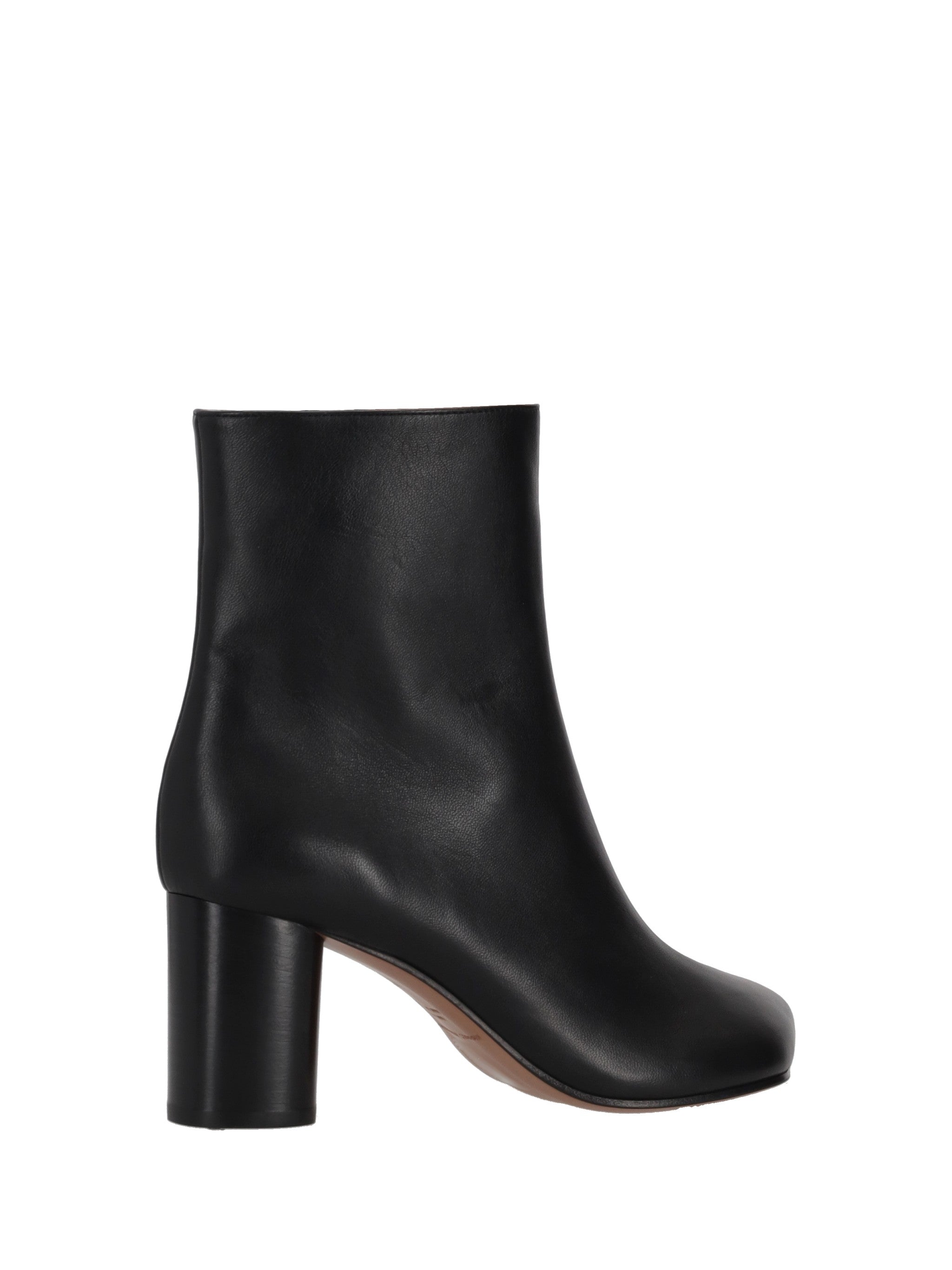 Niccolò Pasqualetti Obliqua Block Heel Booties Calfskin