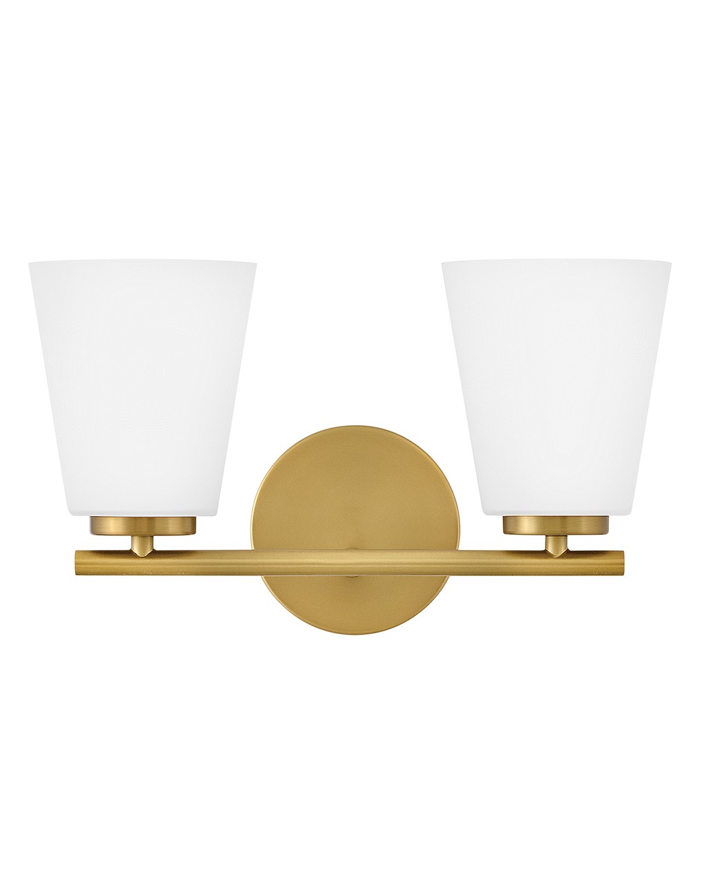 Lacquered Brass LED Bathroom Vanity Light from the Bri Collection