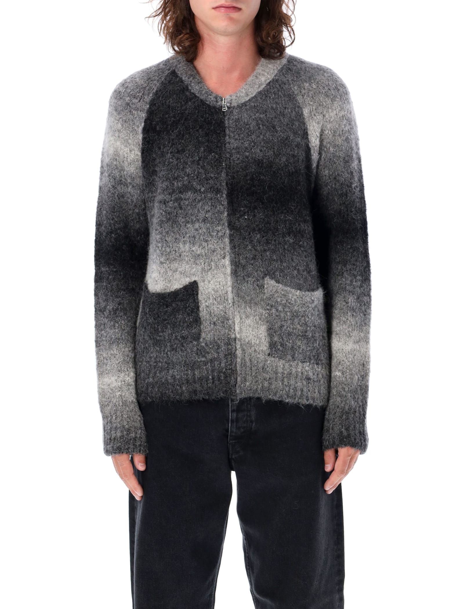 Gradient-effect cardigan - Black