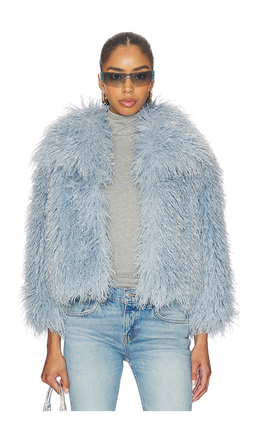 Adrienne Landau Isabel Jacket in Baby Blue. L. Also in