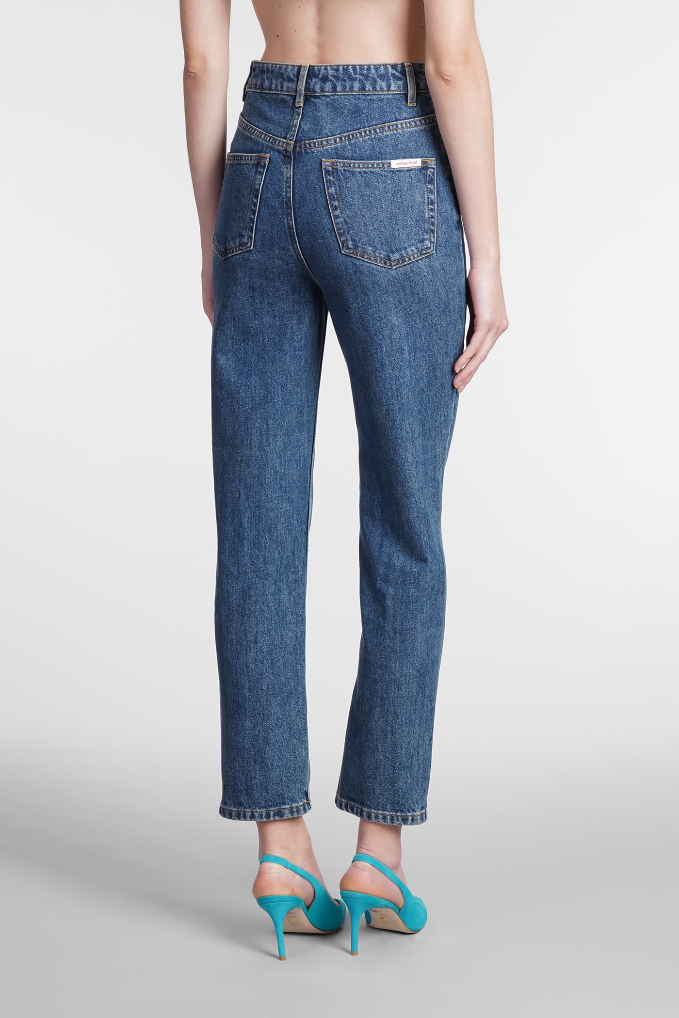 Jeans In Cyan Denim