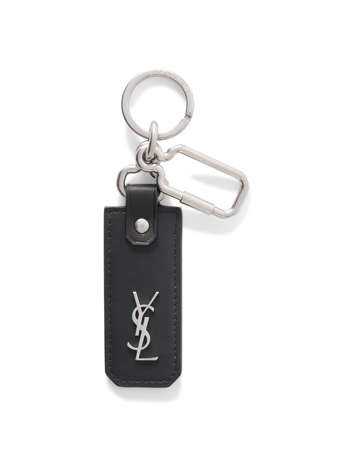 Cassandre Leather and Silver-Tone Key Fob