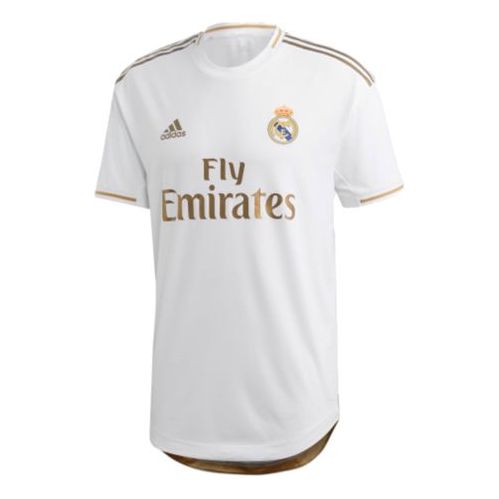 Real Madrid 19-20 Season Player Edition Home Alphabet Logo Stripe Sports Soccer/Football Short Sleeve Jersey White