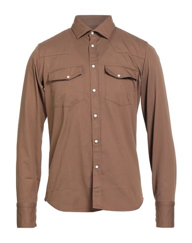 Man Shirt Brown Size 15 ¾ Cotton
