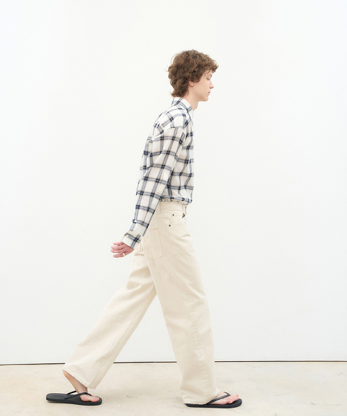 Dustied Regular Denim Jeans Ivory