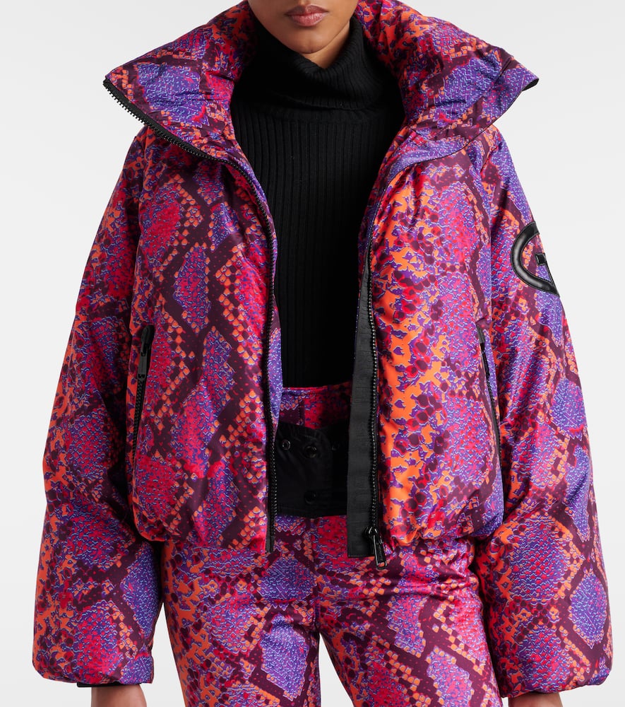 Lucinda animal-print down ski jacket