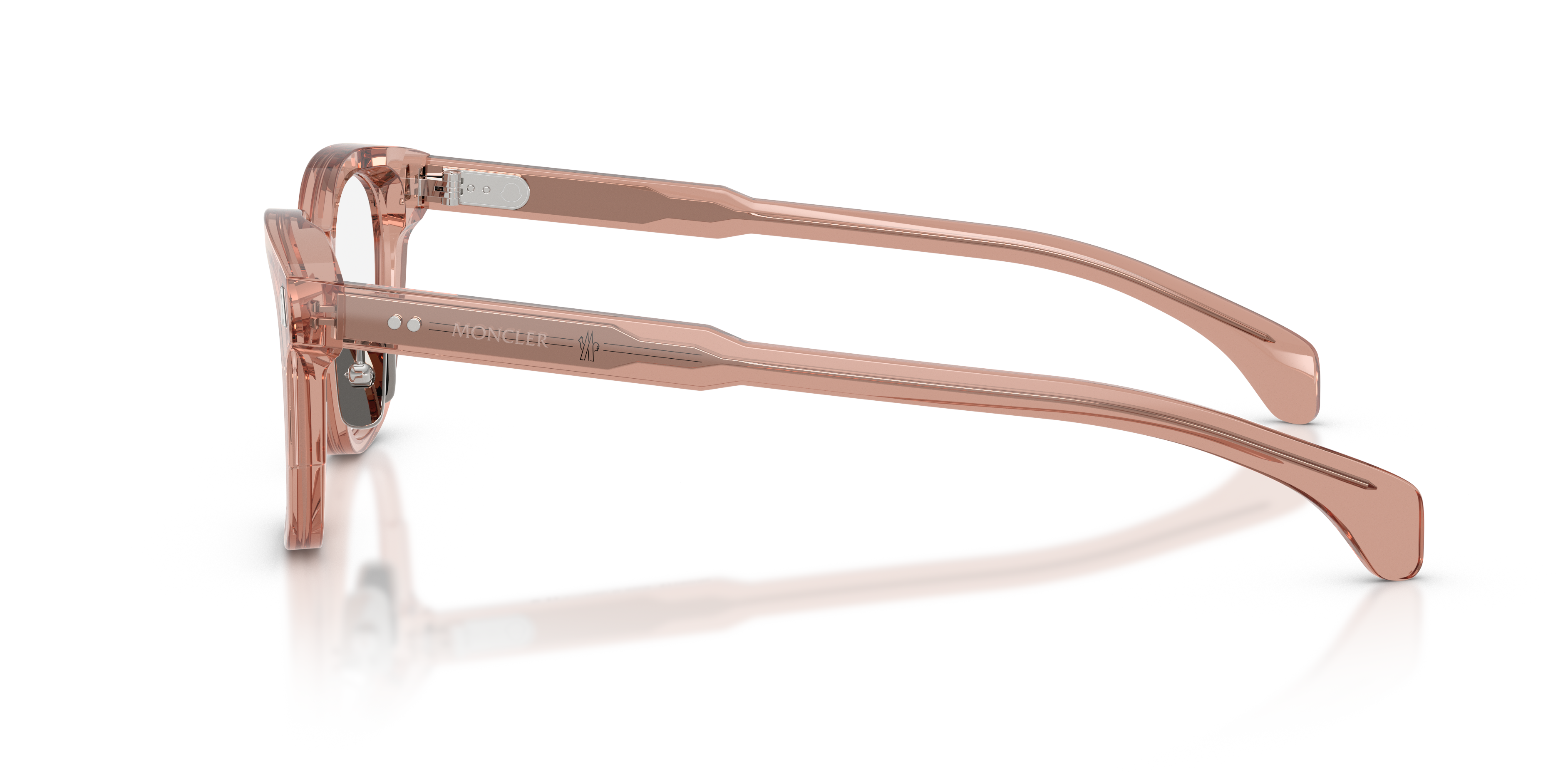Moncler Unisex Moncler ME2011D 3008 Monturas ópticas Acetato Rosa Transparente Pantos Norma