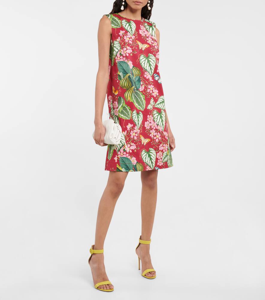 Floral cotton-blend minidress