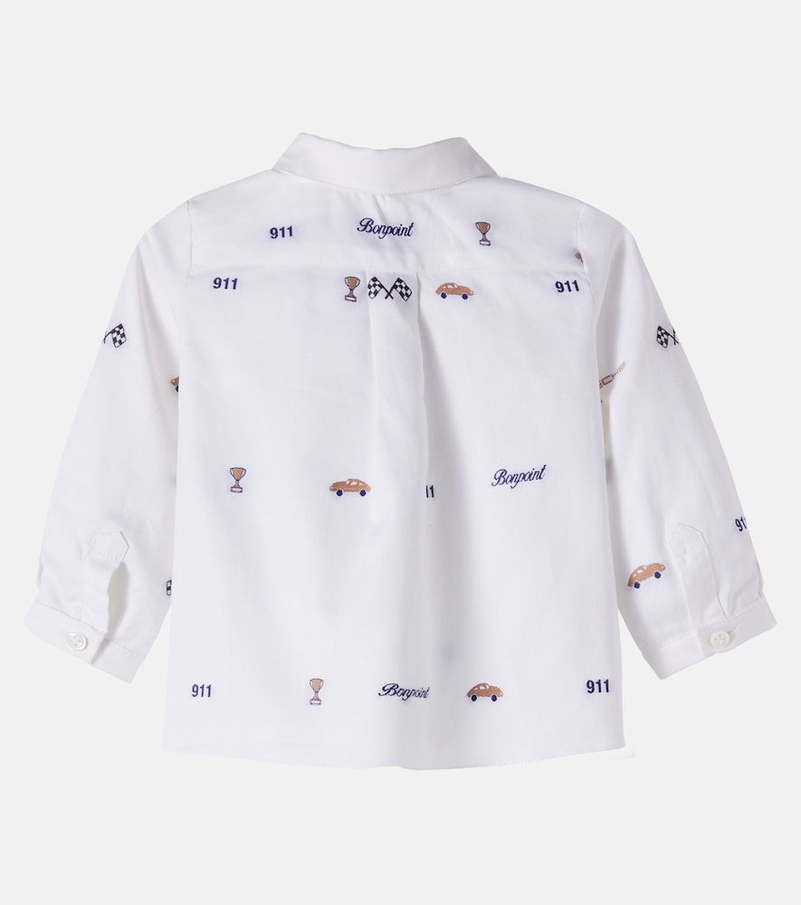 X Porsche Baby Malo cotton jacquard shirt