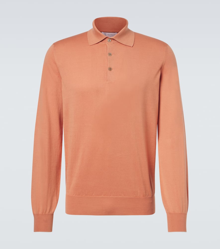Cotton polo sweater