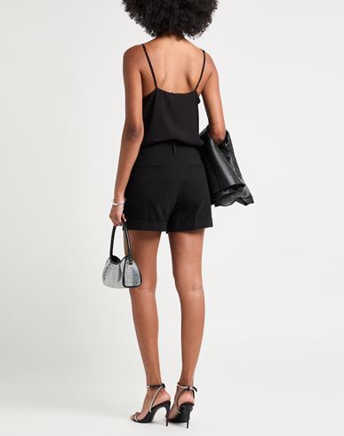 Woman Shorts & Bermuda Shorts Black Size 2 Polyester, Elastane