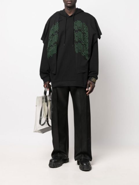 라프시몬스 그래픽 프린트 레이어드 후디  221175A 0099