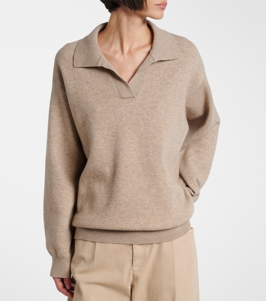 Monili cashmere-blend polo sweater
