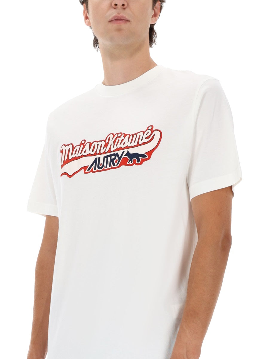 Autry X Maison Kitsuné T Shirt With Logo
