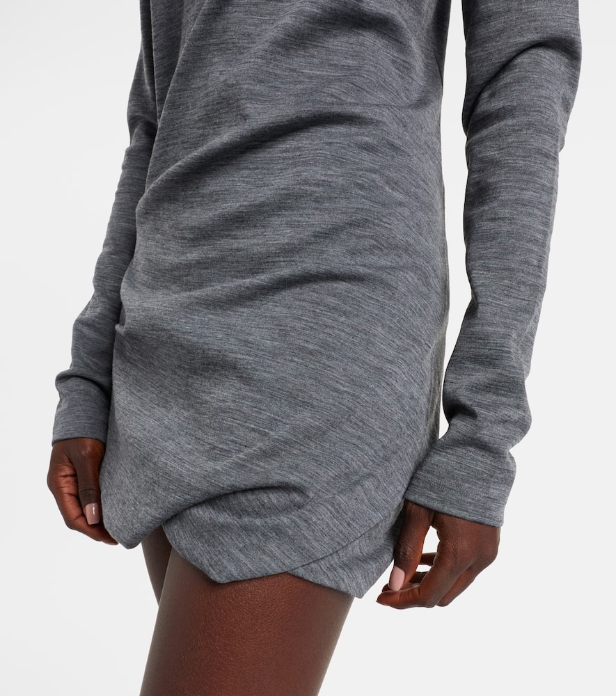 Luigia wool and cotton-blend minidress