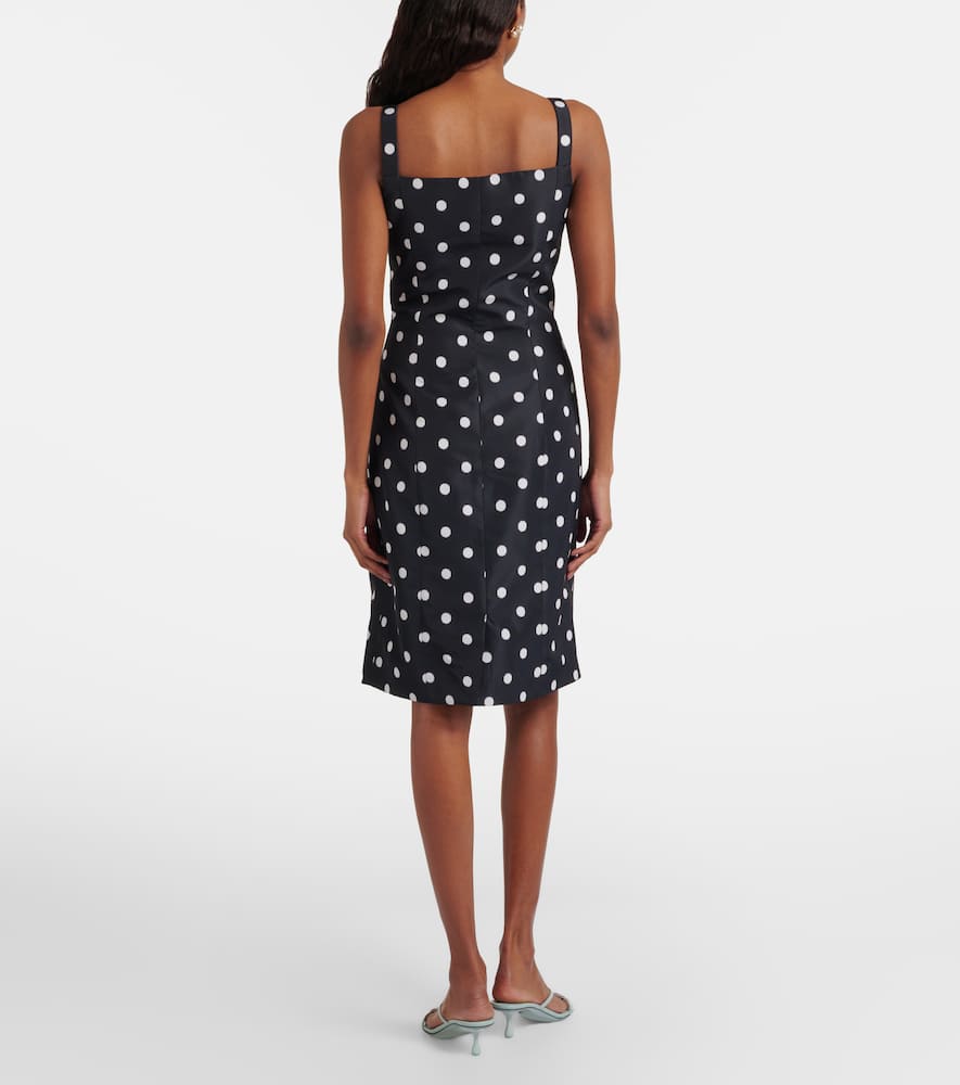 Polka-dot faille minidress