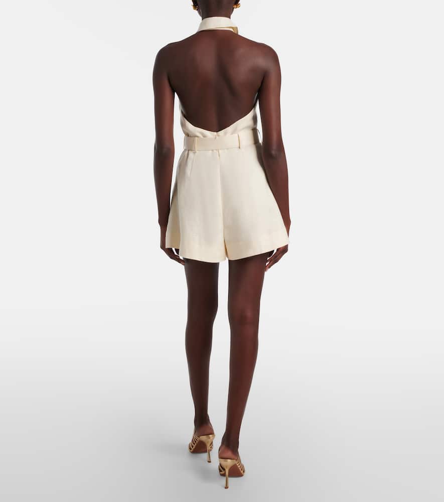 Awaken halterneck linen romper