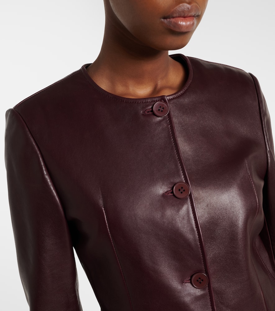 Maud leather blazer