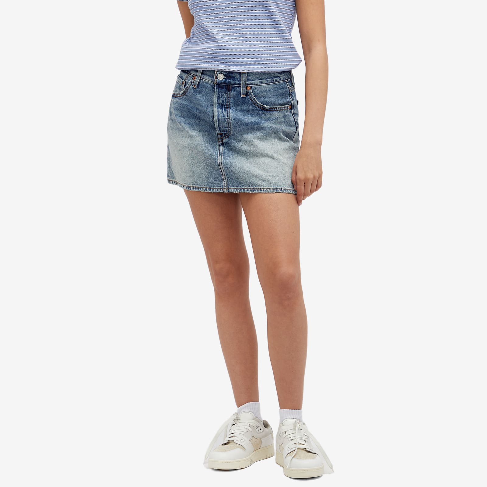 Women's Denim Mini Skirt in Blue