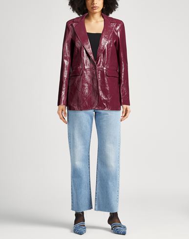 Woman Blazer Garnet Size 4 Lambskin