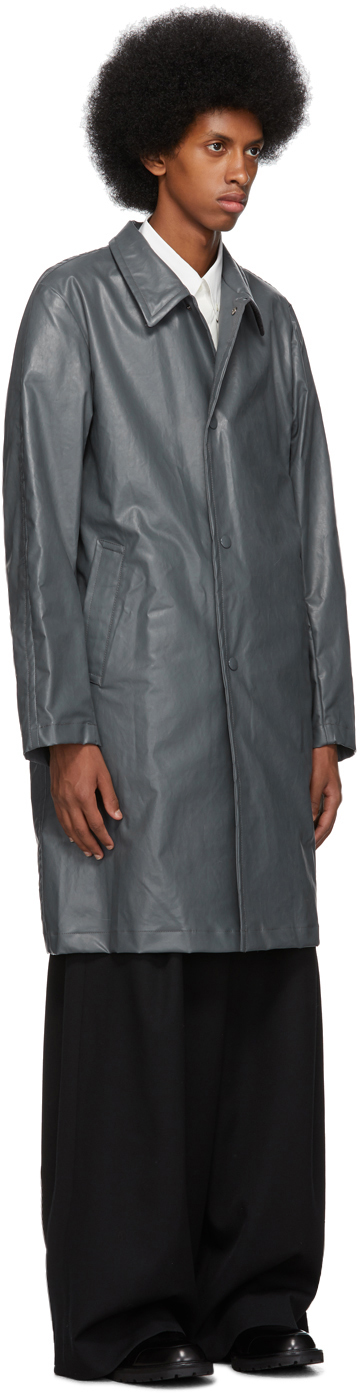 Gray coated cotton coat