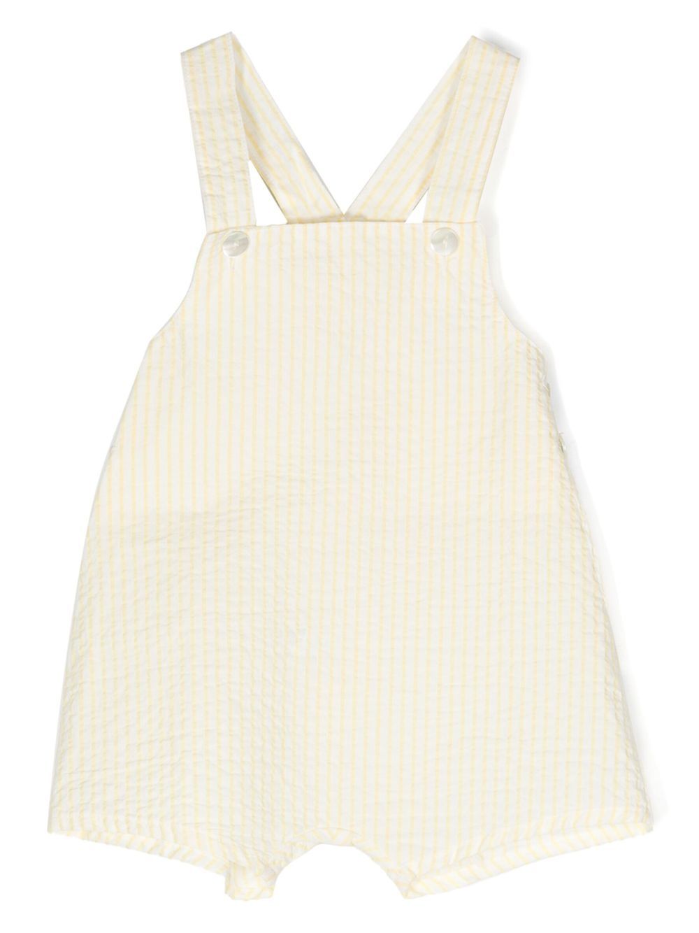 Striped cotton shorts - Yellow