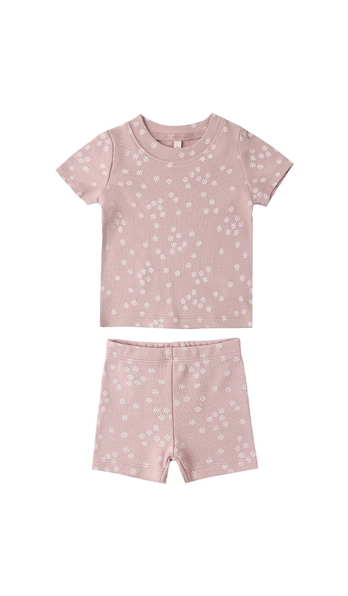QUINCY MAE Summer Pajama Set in Mauve. - 18-24M also -18M