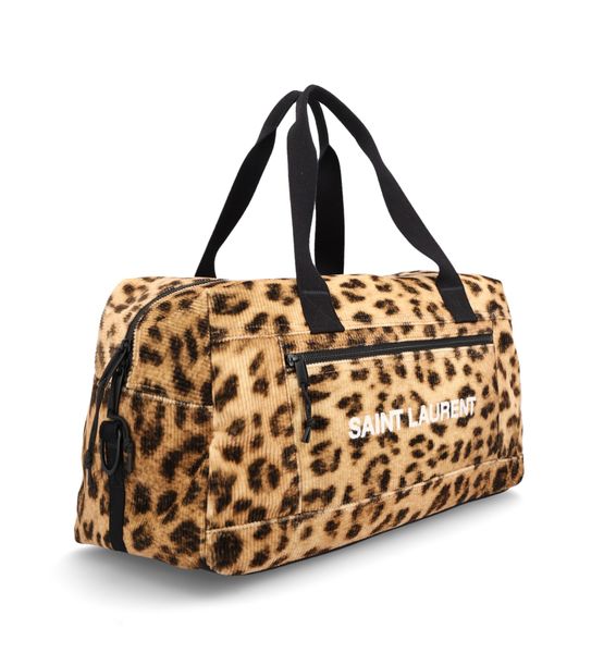 Saint Laurent Nuxx Leopard Print Duffle Bag