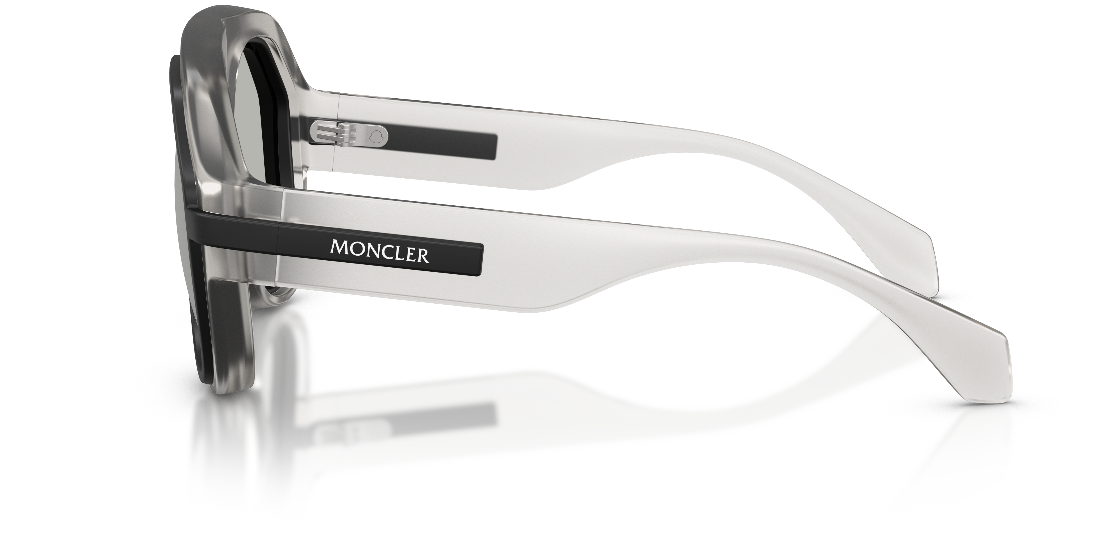 Moncler Unisex Moncler ME8012U FYNDER 50078V Sunglasses Injected Grey Silver Pilot Norma
