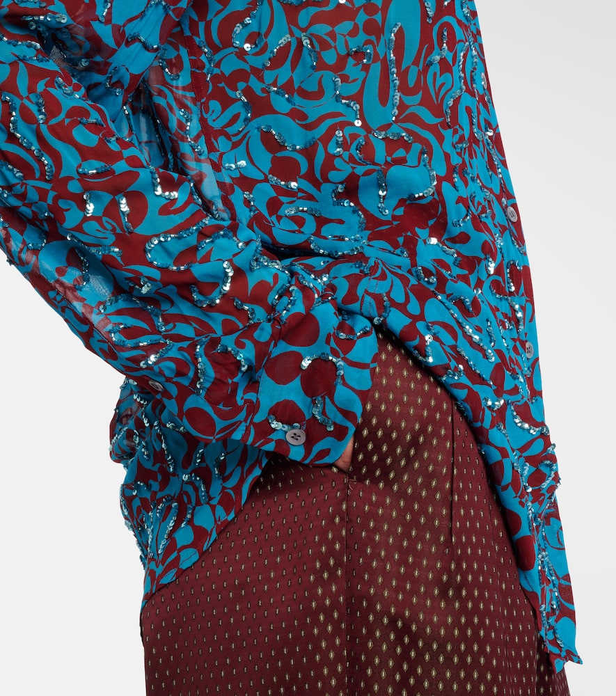 Printed sequined shirt