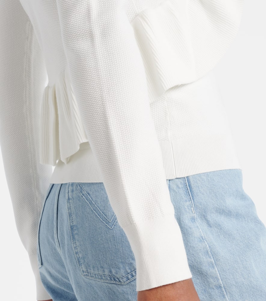 Agenzia knitted ruffled top