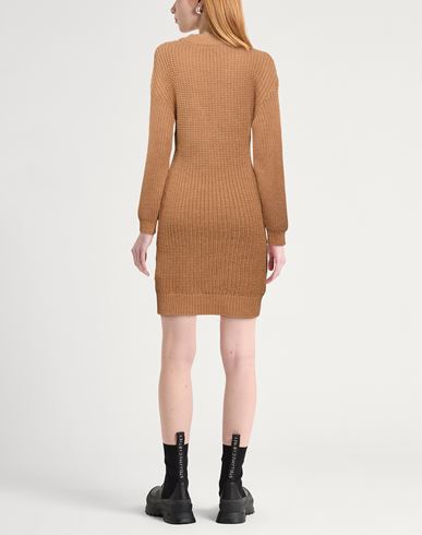 Woman Mini dress Camel Size S Acrylic, Wool, Viscose, Alpaca wool