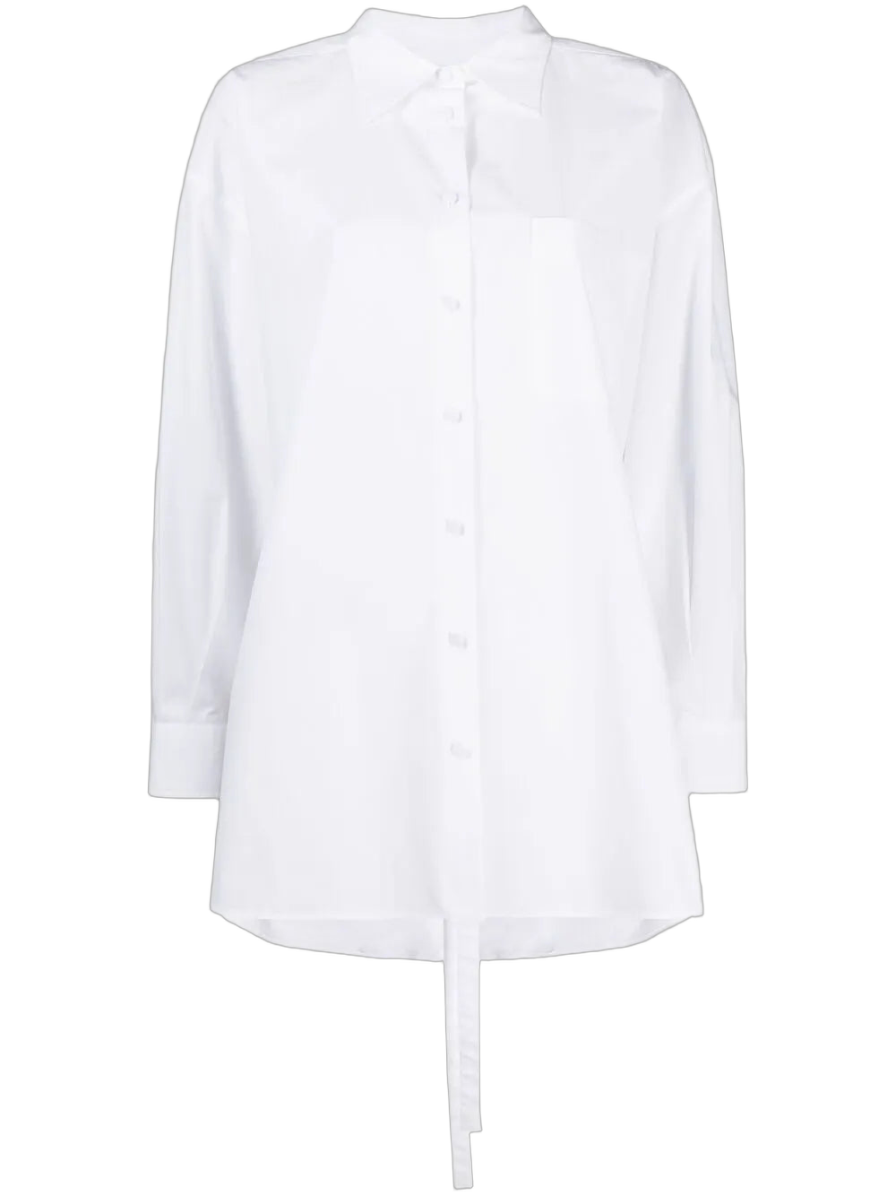 Cape-Style Cotton Shirt — White
